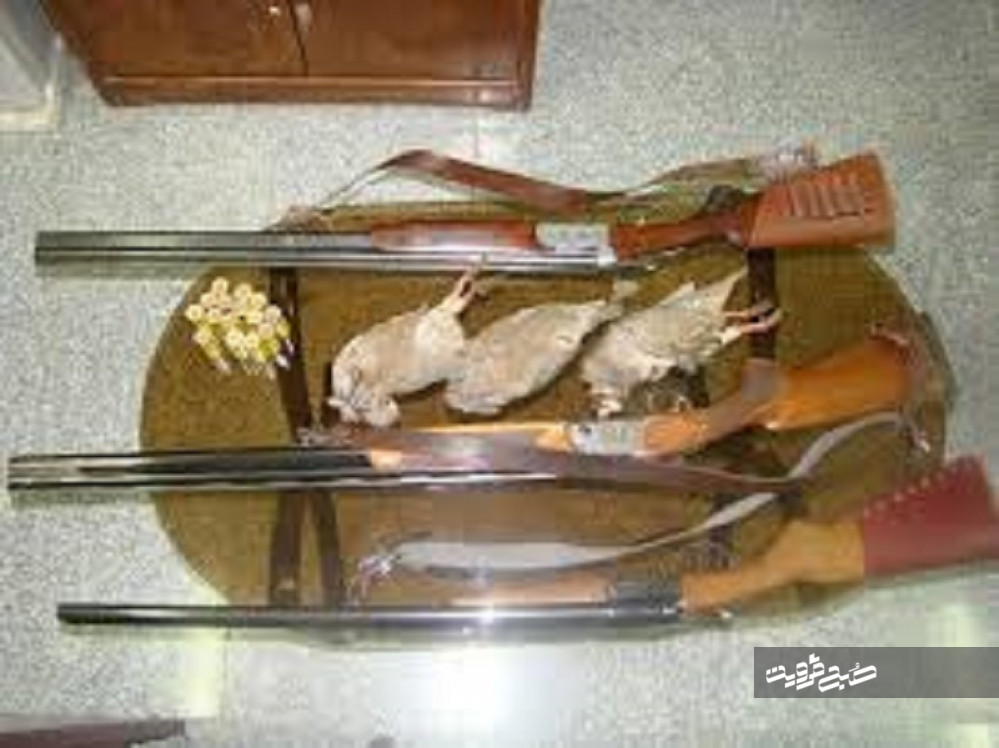 ضبط اسلحه از شکارچی غیر مجاز در زيستگاه هاي حيات وحش قزوین