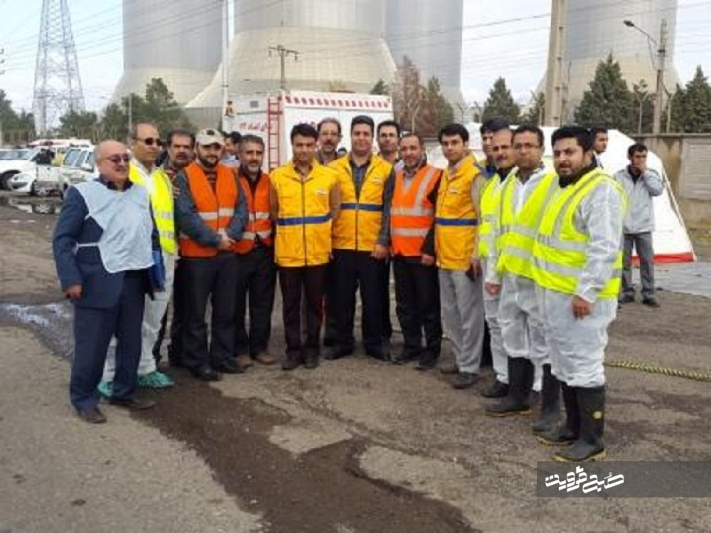 حضور تیم ارزیابی سوانح دامپزشکی قزوین در مانورحمله هوایی به نیروگاه شهید رجایی