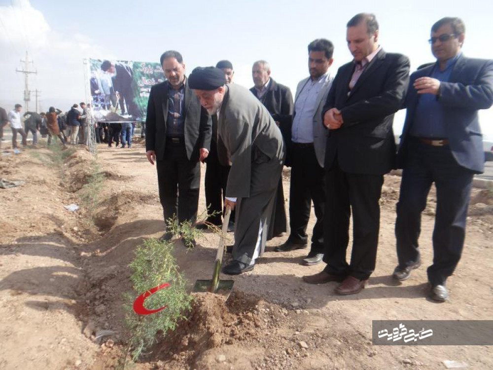 مراسم درختکاری در شهر محمدیه و ناحیه شهری مهرگان 
