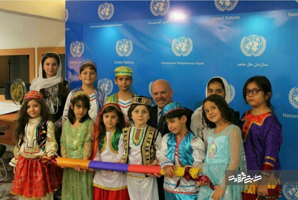 کودکان قزوینی خواستار توجه دبیرکل سازمان ملل به خاتمه دادن خشونت در جهان  شدند+تصاویر