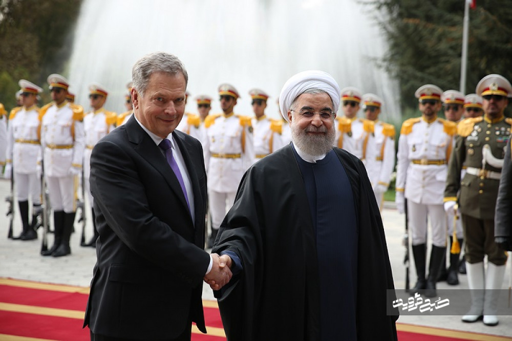 استقبال رسمی روحانی از رییس جمهوری فنلاند+ تصاویر
