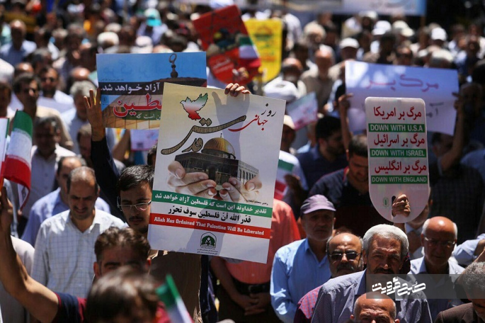 حضور پرشور و گسترده مردم استان قزوین در راهپیمایی روز قدس