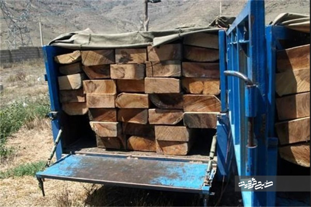 کشف محموله ۳۰۰ میلیونی چوب قاچاق
