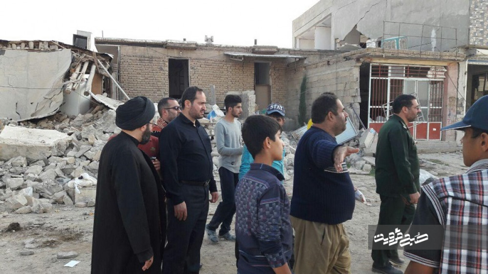 بازدید رئیس بسیج سازندگی و معاون اجرایی سپاه قزوین از مناطق زلزله‌زده