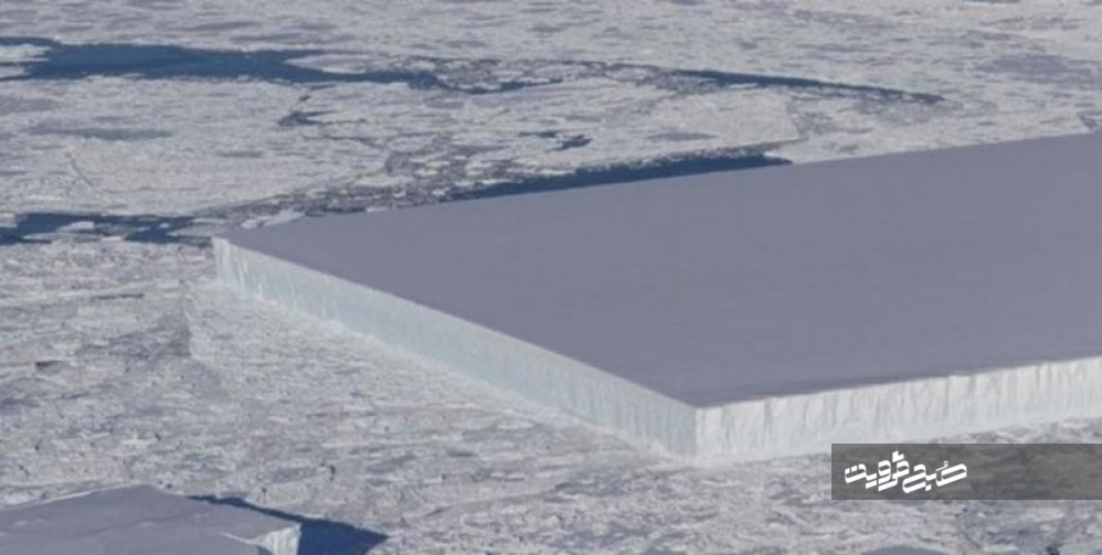 کشف توده یخی مستطیلی در قطب جنوب