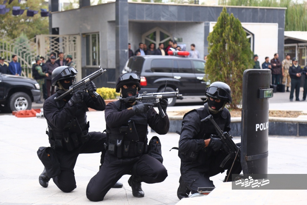 رزمایش حمله تروریستی به استانداری قزوین برگزار شد+تصاویر 
