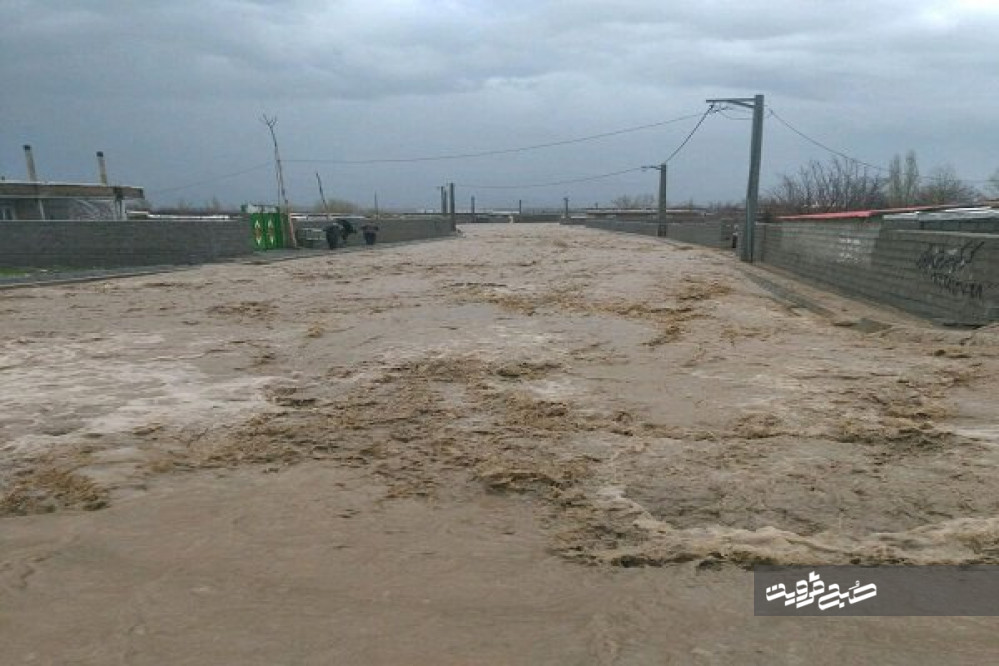 وقوع بارندگی شدید و احتمال بروز سیلاب در قزوین