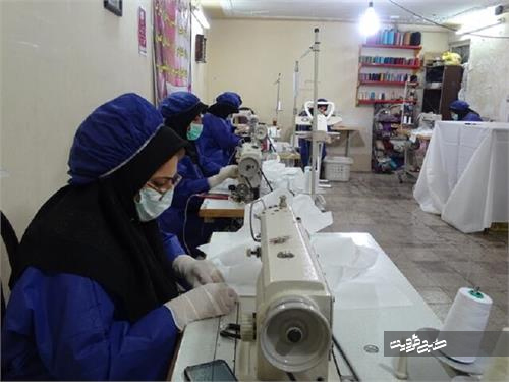تولید روزانه ۱۱ هزار ماسک توسط مددجویان قزوینی