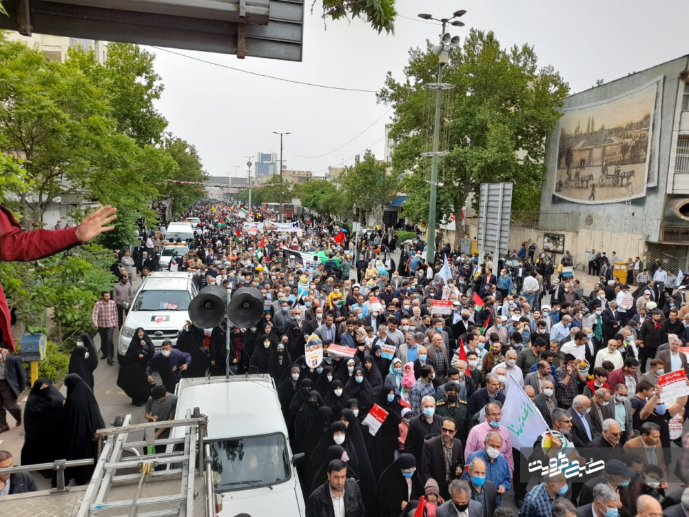 راهپیمایی روز قدس در استان قزوین آغاز شد+گزارش لحظه به لحظه